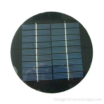 PET Laminated 5.5V Mini Round Solar Panel for Solar Lawn Lamp and Solar Light Accessories